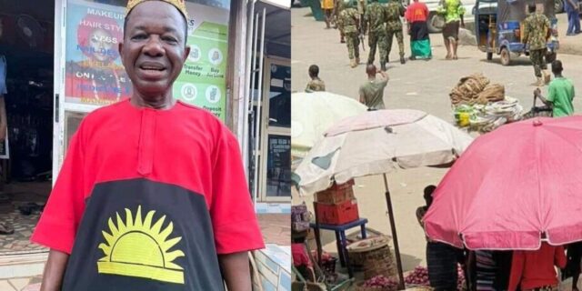 Chiwetalu Agu, arrested by Nigerian army for putting on a Biafra flag designed cloth