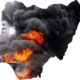 Burning Nigerian map