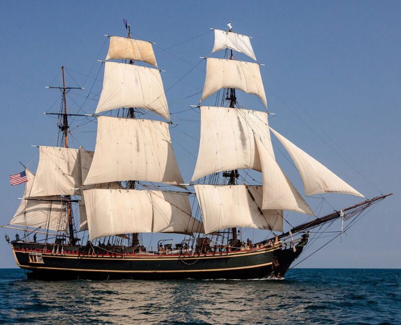 a picture of merchant ships from centuries ago