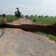 Damaged road in northern nigeria