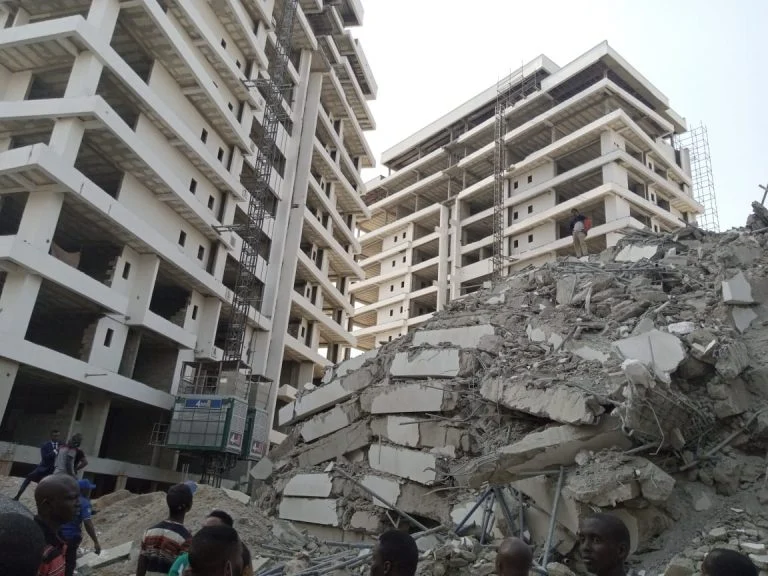 Collapsed Lagos building