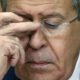 Russian Foreign Minister Sergei Lavrov gives a news conference