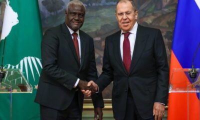 Moussa Faki Mahamat and Sergey Lavrov