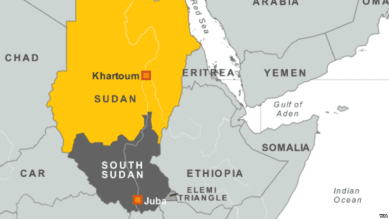 South Sudan map