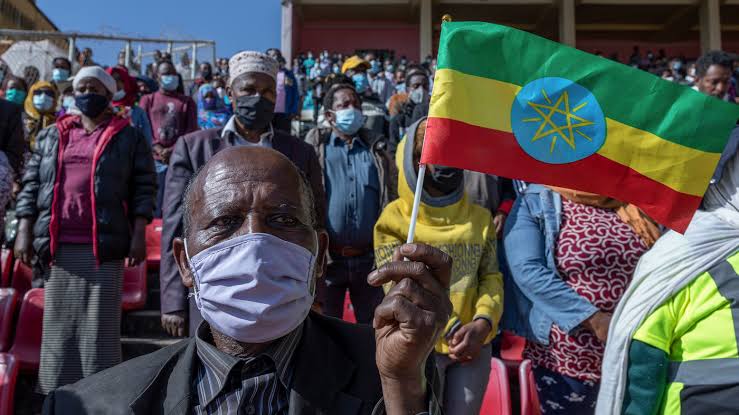 Protesters in Ethiopia
