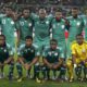 Nigeria's soccer team poses for a photo during their World Cup soccer match against South Korea in Durban