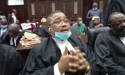 Nnamdi Kanu's lawyer in court