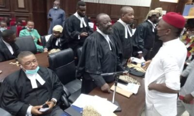 Nnamdi Kanu's lawyer in court