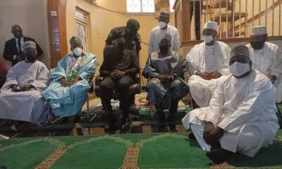 Osibanjo wears shoe into mosque
