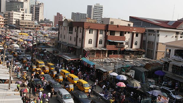 Pedestrian shops at the Balogun Market in Lagos_ Nigeria-article