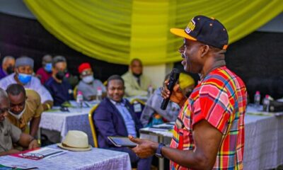 Soludo speaking on his 80-persons transition team