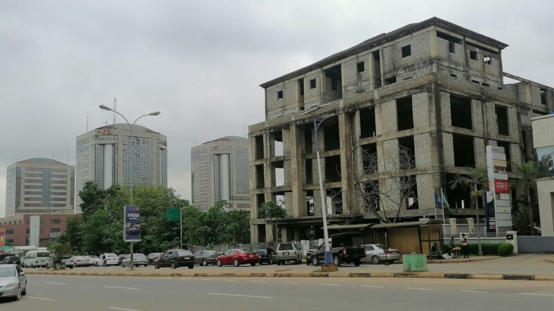 a picture of an uncompleted building