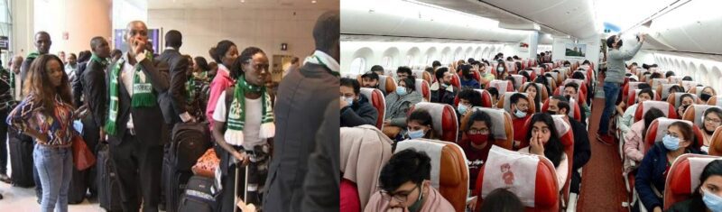 STRANDED NIGERIANS AND EVACUATED INDIANS