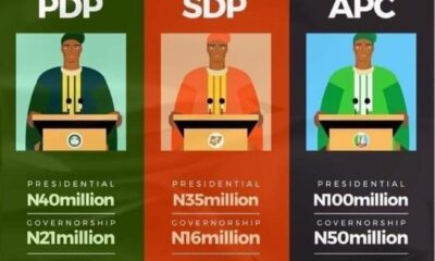 COST OF NOMINATION FORMS