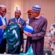 Buhari meet Super Eagle internationl Kenneth Omeruo