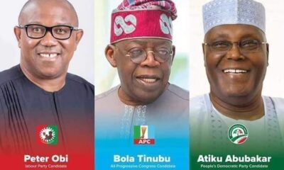 Peter Obi, Tinubu and Atiku
