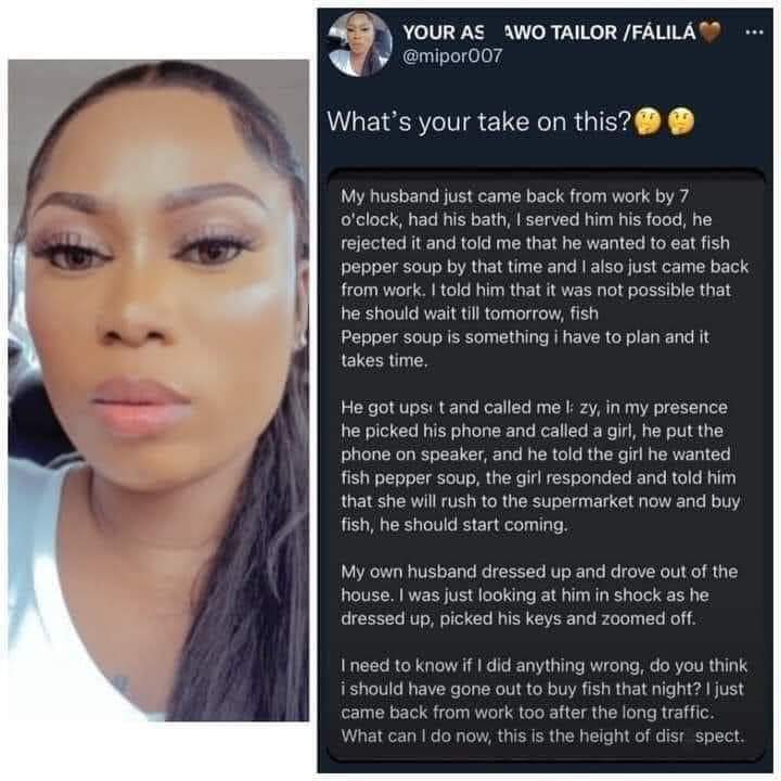 Wife complain about husband and side chick