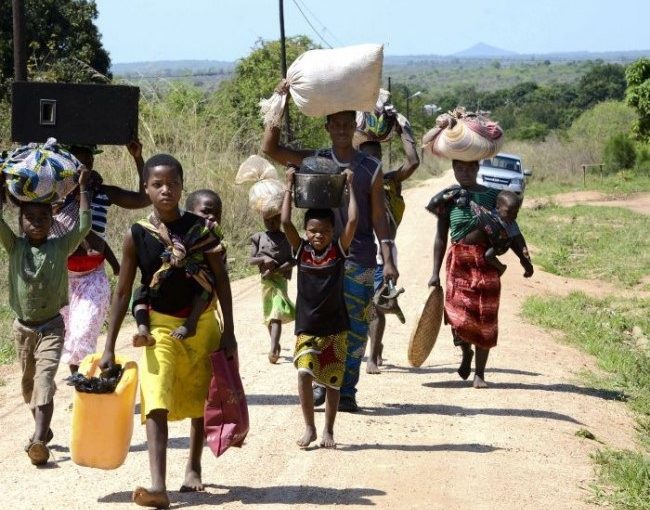 People fleeing Cabo Delgado, Mozambique