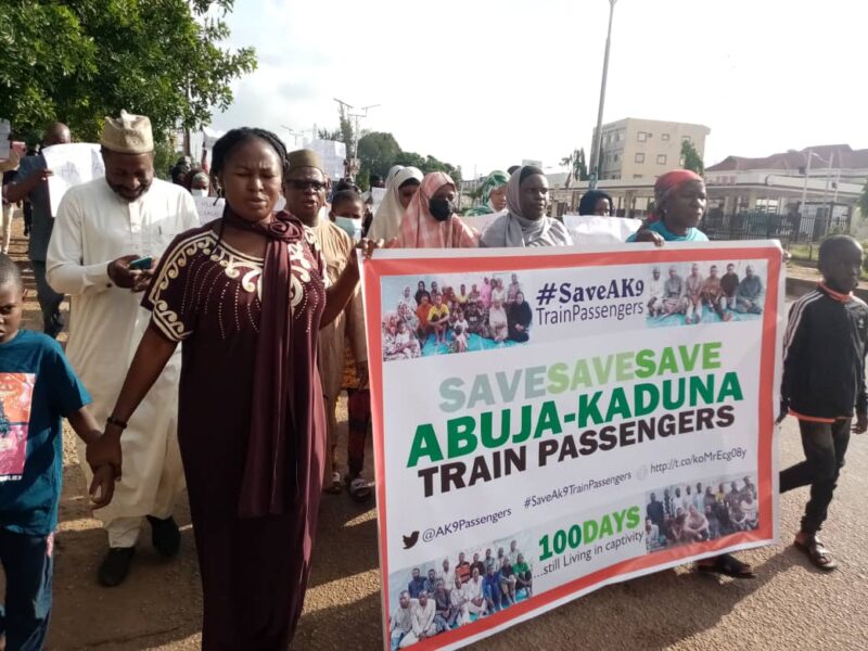 Abuja Kaduna Train victims protest
