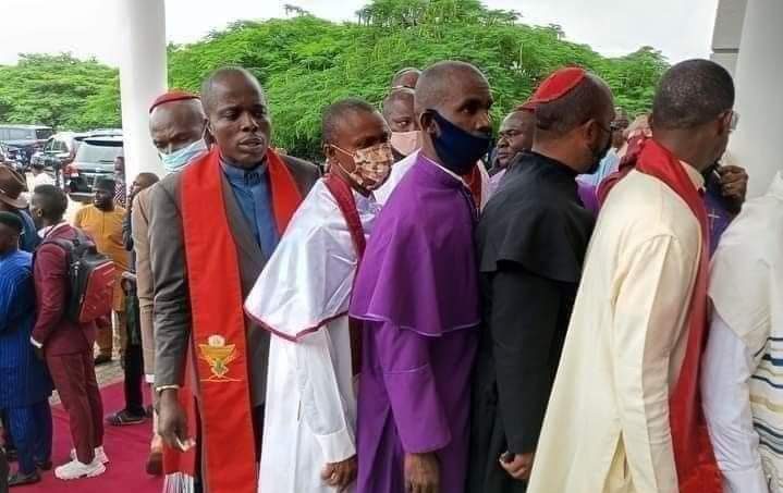 Bishops who attended the unveiling of Shettima