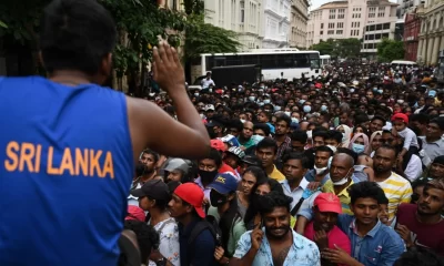 Protesters in Sri Lanka