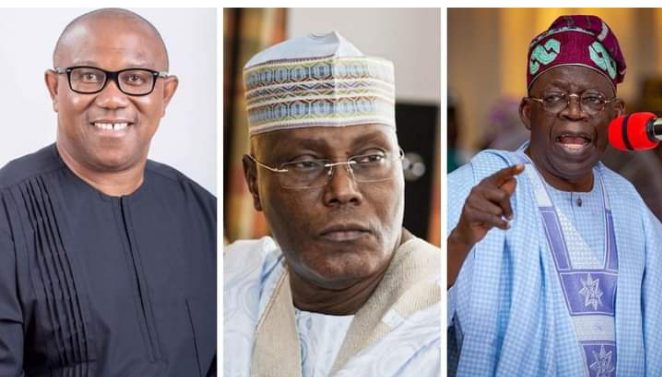 Peter Obi, Atiku and Tinubu