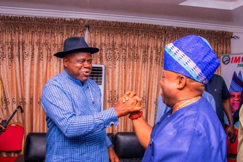 Senator Douye Diri and Adeleke