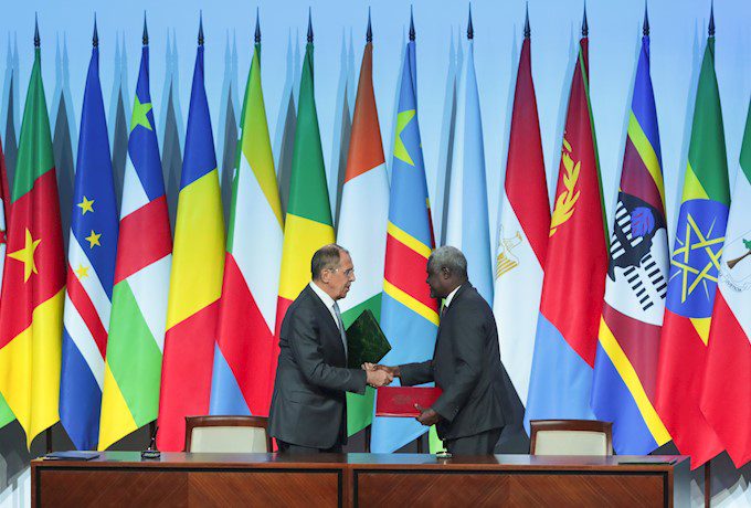 Sergei Lavrov, Moussa Faki Mahamat (AU)