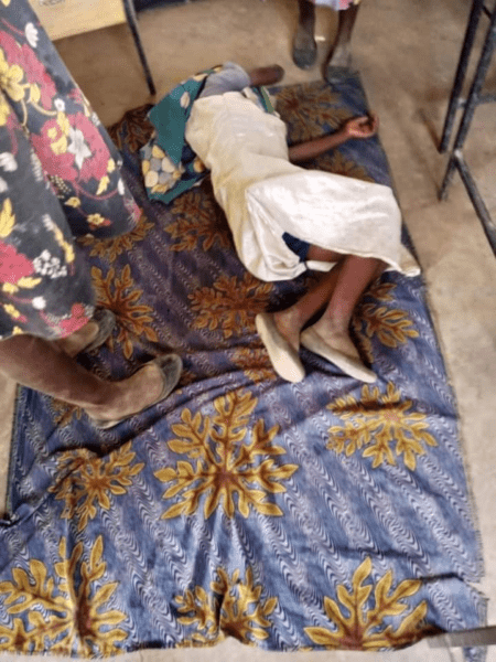 Sick student in Mchinji, Malawi