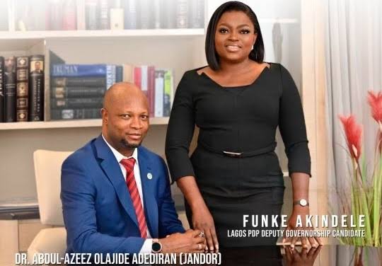 Funke Akindele and PDP governorship aspirant