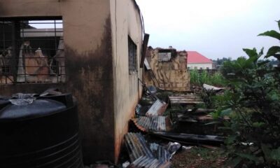 Burnt INEC office