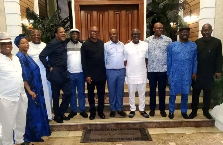 Peter Obi and supporters, Wike