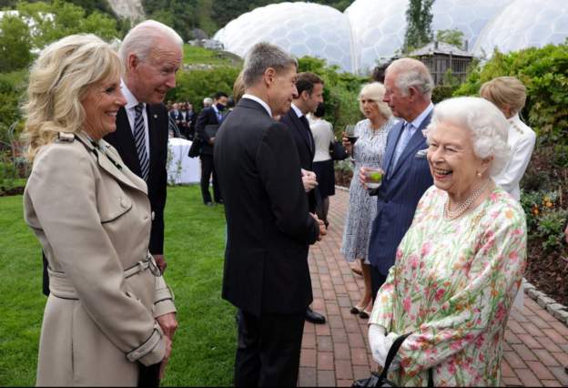 Joe Biden with Queen Elizabeth II