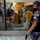 Lebanese officer protecting bank after attack