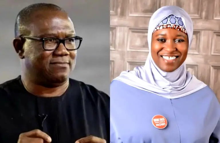 Peter Obi and Aisha Yesufu