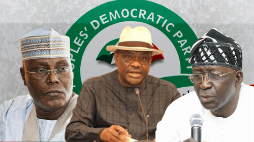Atiku Abubakar, Nyesom Wike and Iyorchia Ayu