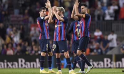 Barcelona's Polish forward Robert Lewandowski