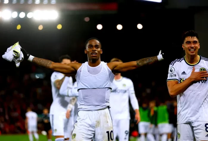 Crysencio Summerville scored a dramatic late winner as Leeds to stun the crowd at Anfield