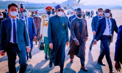 President Buhari arrive South Korea