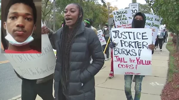 Protesters marched to demand justice for Porter Burks killed Detroit Police Department officers