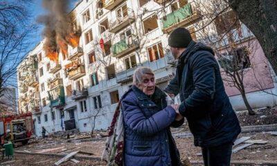Residential homes in Ukraine, blown up by Russia forces