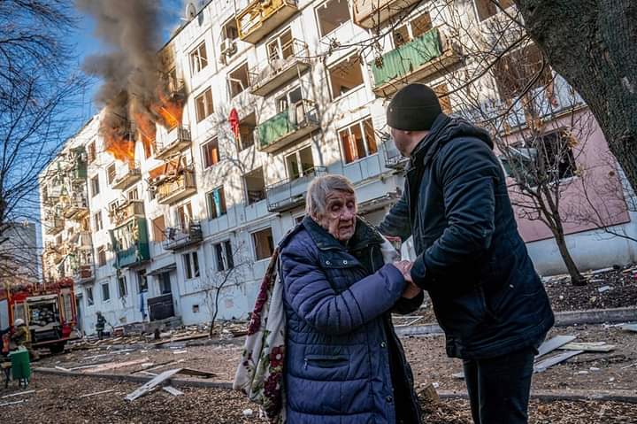 Residential homes in Ukraine, blown up by Russia forces