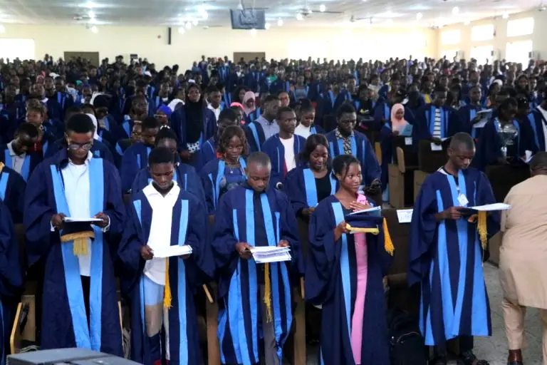 Students of Olabisi Onabanjo University (OOU), Ago-Iwoye taking oath of matriculation