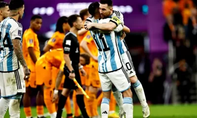 Messi celebrate as Argentina win Netherlands