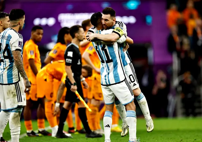 Messi celebrate as Argentina win Netherlands