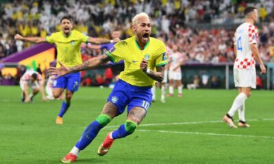 Neymar celebrate goal as Brazil scores against Croatia