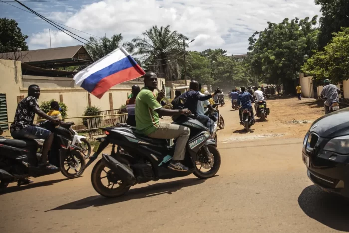 Burkina Faso. Russian Flag.
