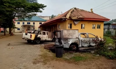 INEC Office that was attacked in Imo state