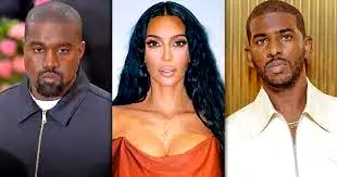 Kanye West, Chris Paul and Kim Kardashian