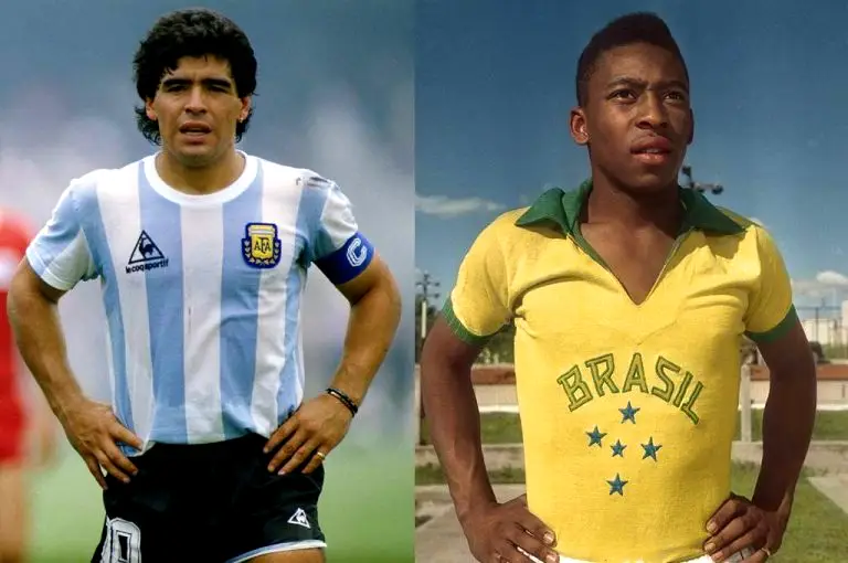 Maradona and Pele